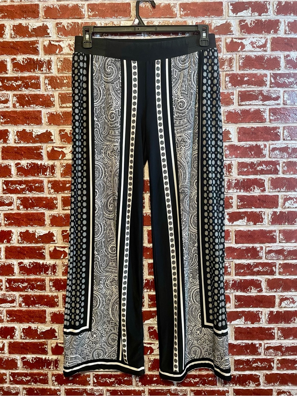 INC International Concepts Wide-Leg Mixed Print Palazzo Pants. M
